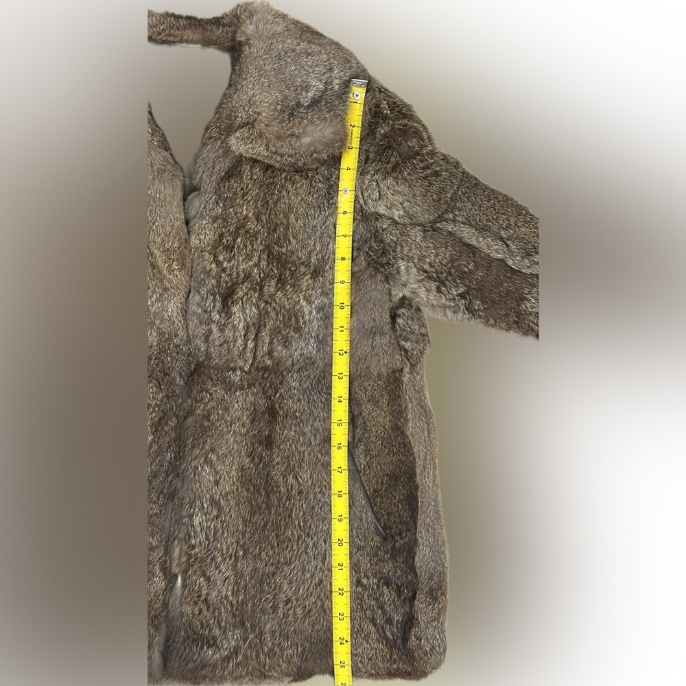 Brown Rabbit Fur Coat - Picture 8 of 10